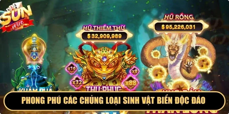 Phong phú các chủng loại sinh vật biển độc đáo theo cấp độ