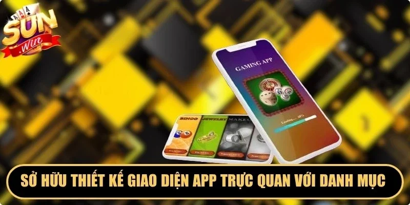 Sở hữu thiết kế giao diện app trực quan với các danh mục chi tiết